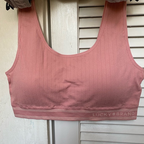 Lucky Brand ribbed seamless comfort lounge bras - Picture 5 of 8